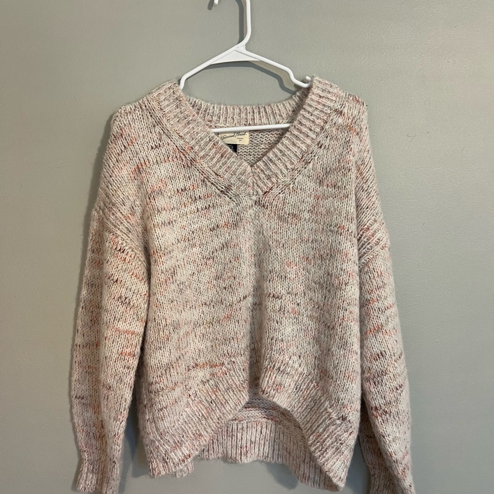 Cozy cream & multi color Sweater
